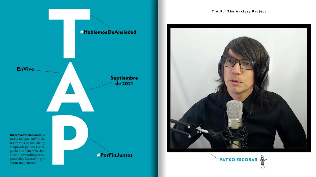 Patxo Escobar en la emisión en vivo de T.A.P.: The Anxiety Project